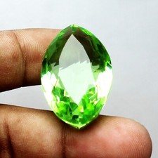 Piedra preciosa de peridoto de 70 a 80 quilates color verde corte marquesa piedra preciosa suelta certificada