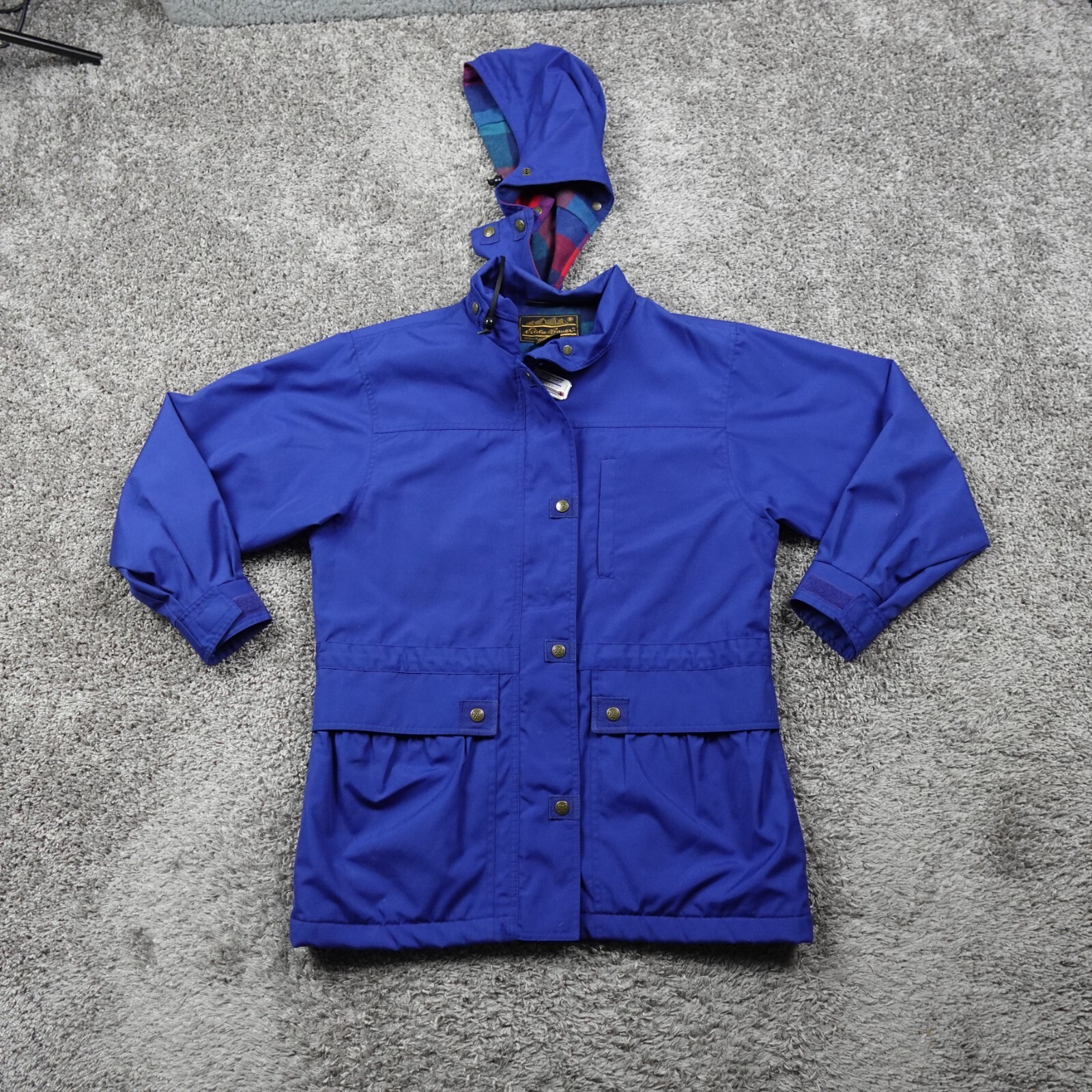 Vintage Eddie Bauer Jacket Mens Medium Wool Lined Mountain Parka Chore Hooded