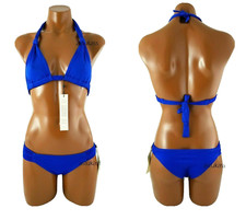 Vitamin A Klein Blue Ecolux Chloe Braid Bikini set sz 6 / S top  4 / XS bottoms