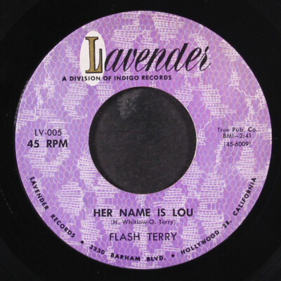 FLASH TERRY: cool it / her name is lou LAVENDER 7 FLASH TERRY: cool it / her name is lou LAVENDER 7