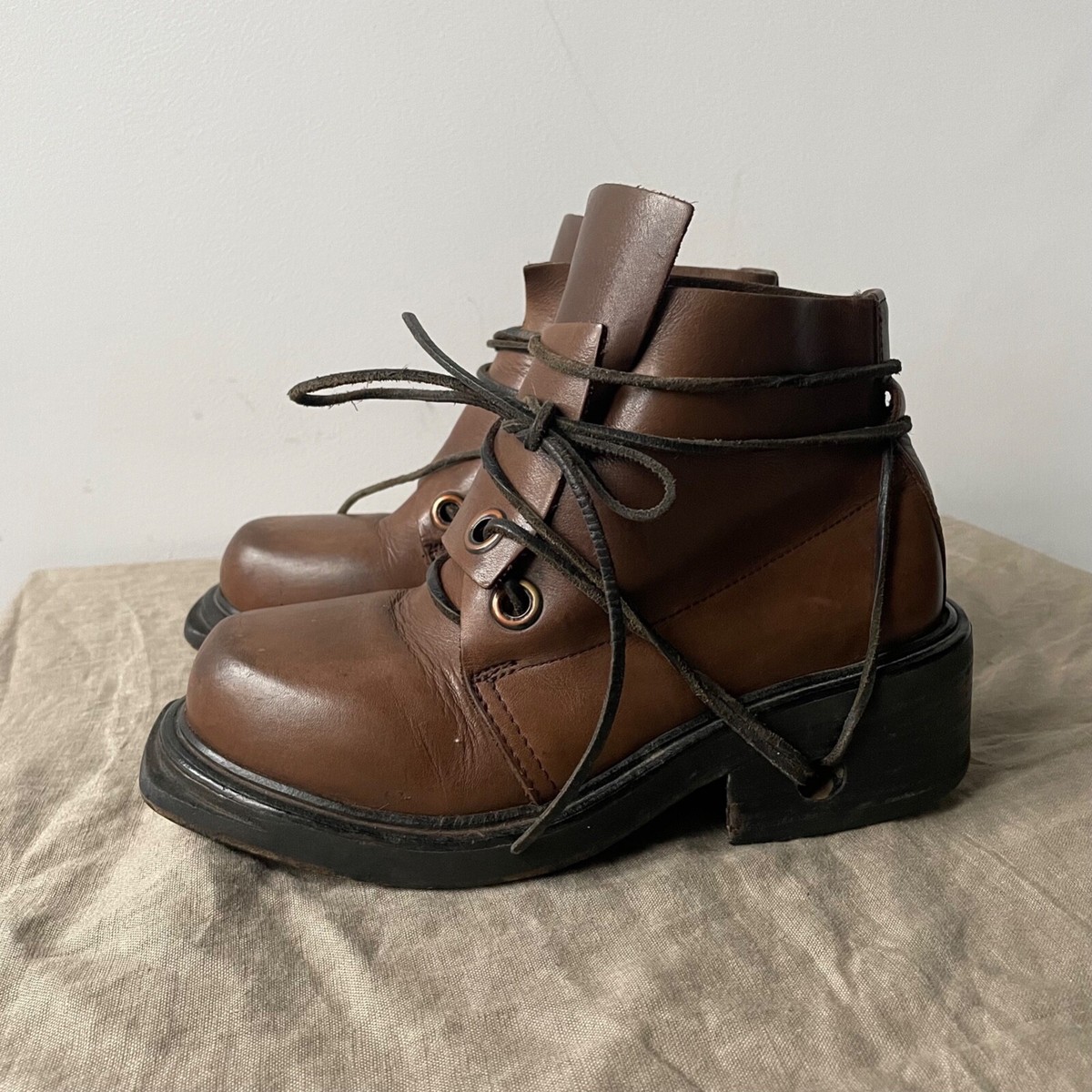 Dirk Bikkembergs 90s Vintage Archive Women's Brown Lace