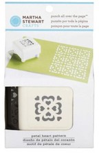 MARTHA STEWART CRAFTS PUNCH ALL OVER THE PAGE PETAL HEART PATTERN
