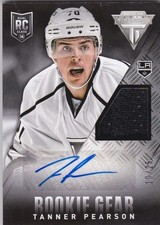 Tanner Pearson 13/14 Panini Titanium Rookie Gear Prime Auto /25