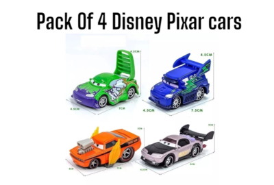 4-PACK Set Disney Pixar Movie Cars 1 Diecast Boost DJ Wingo Snot
