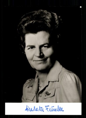 Liselotte Funcke 1918-2012 FDP Original Signiert # BC 206440