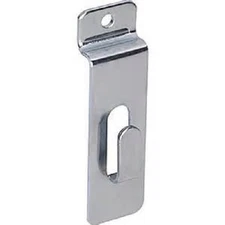 50 Slatwall Notch Hooks Hook Slat Wall Picture Frame Photo Hanger Chrome