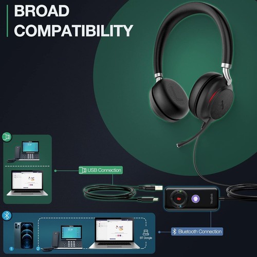 Yealink 1308081 UH38 Dual Teams-BAT Microsoft Certified Teams USB Wired Headset - Picture 4 of 7