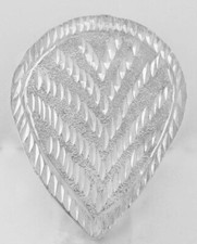 UNIQUE LARGE FILIGREE LADIES RING .925 SILVER - 20.8 grams - Size 8 adjustable