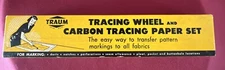 Vintage Traum Tracing Wheel With Carbon Tracing Paper Original Box Made In USA