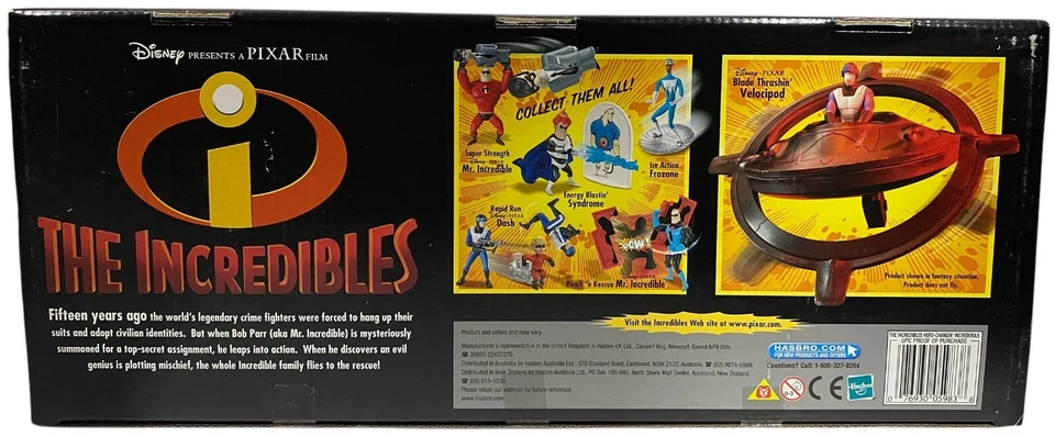 The Incredibles Hero-Changin' Incredobile 带 Mr Incredible 公仔和海报 全新 2003 — 第 4/4 张图片