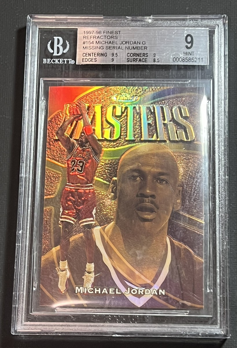 1997 98 MICHAEL JORDAN TOPPS FINEST GOLD REFRACTOR VARIANT BGS 9