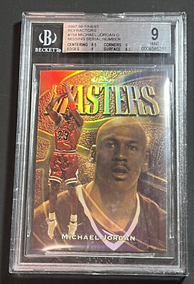 1997 98 MICHAEL JORDAN TOPPS FINEST GOLD REFRACTOR VARIANT