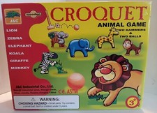 Jeu de croquet animalier en bois J&C pour enfant
