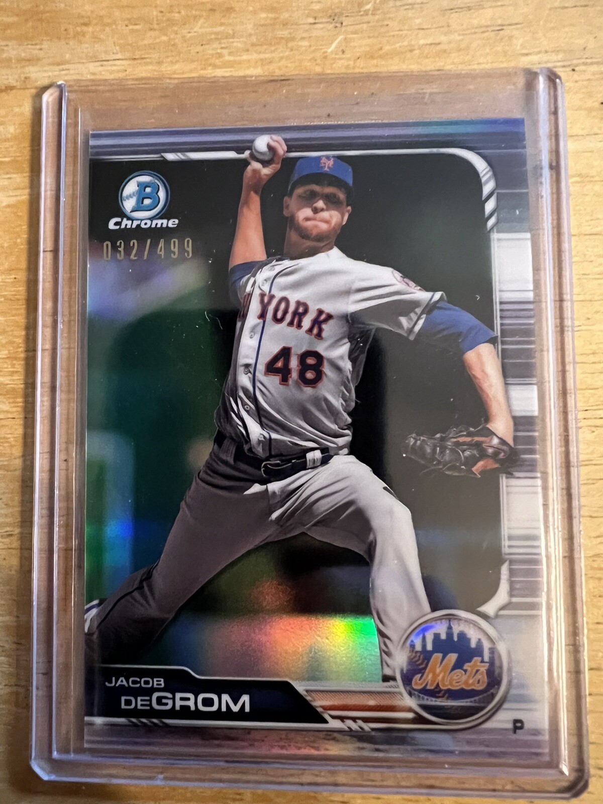 2019 Bowman Chrome Refractor #49 Jacob deGrom #32/499!🔥🔥🔥