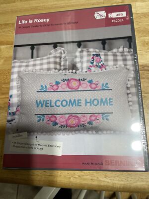 New OESD For Bernina Embroidery Life Is Rosey #82024 USB 41 Designs