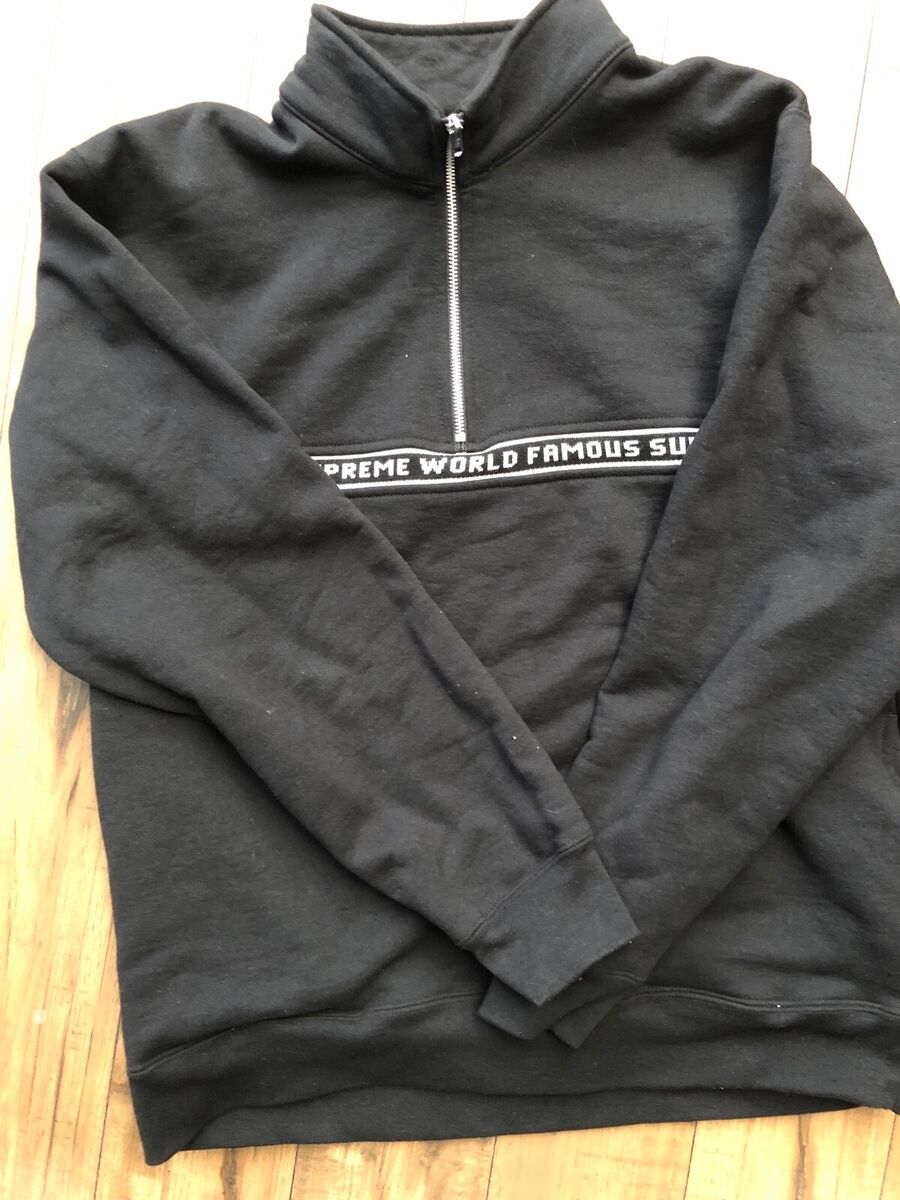 Supreme World Famous Half Zip Black Size L FW16 | eBay Supreme World Famous Half Zip Black Size L FW16 | eBay