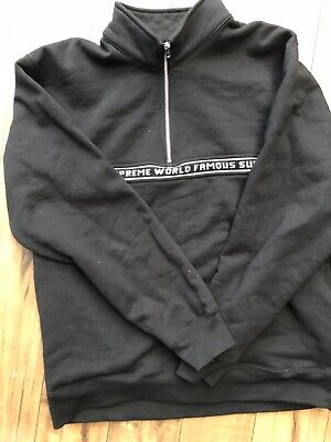 Supreme World Famous Half Zip Black Size L FW16 | eBay Supreme World Famous Half Zip Black Size L FW16 | eBay