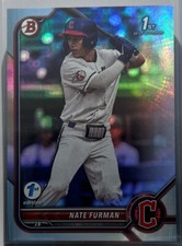 NATE FURMAN 2022 Bowman Draft 1st Edition 1ST BOWMAN SKY BLUE FOIL Guardians