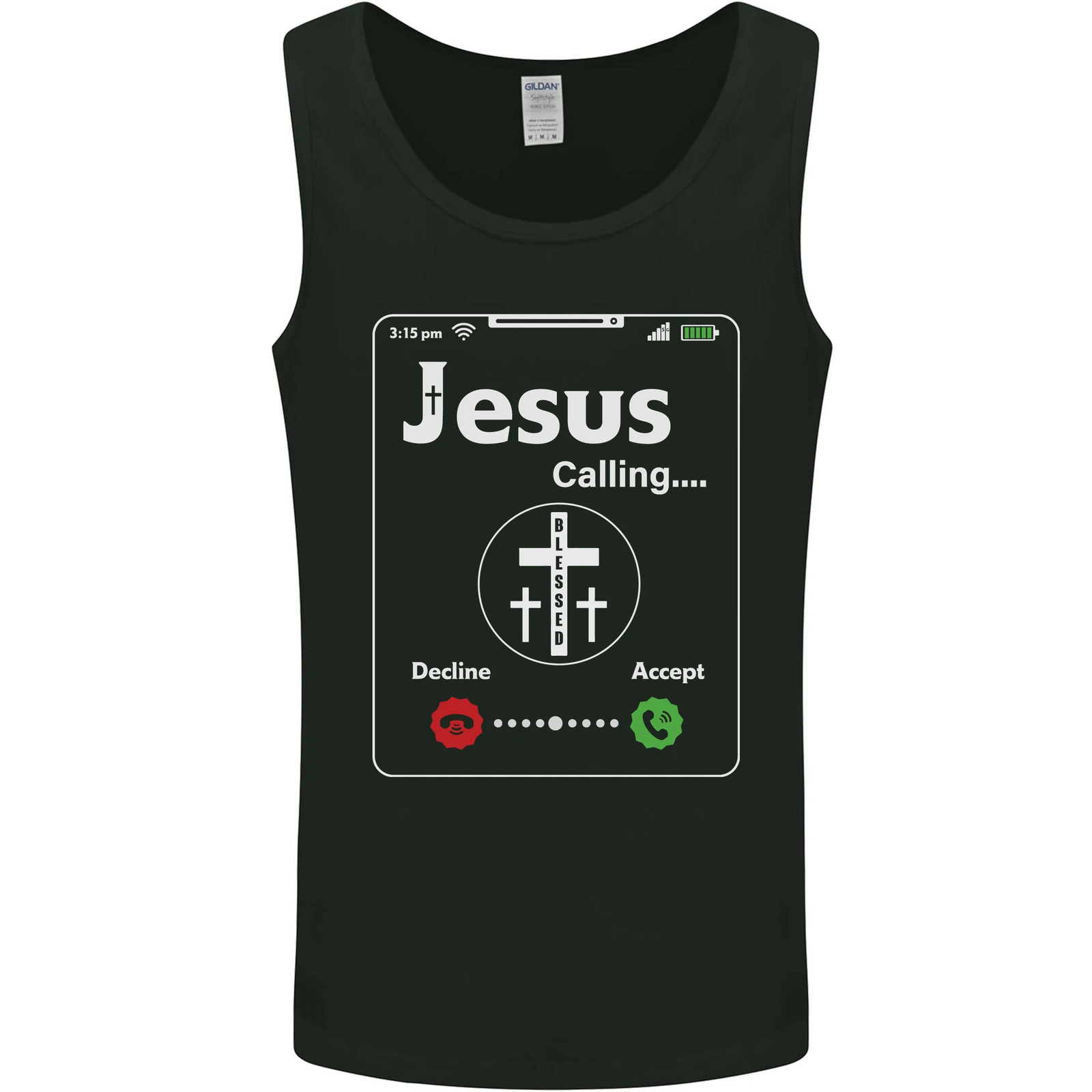Jesus Calling Christian Faith Mens Sleeveless Vest Tank Top  