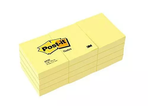 Post-it Mini Notes, 1.5x2 in, 12 Pads, America's #1 Favorite Sticky Notes