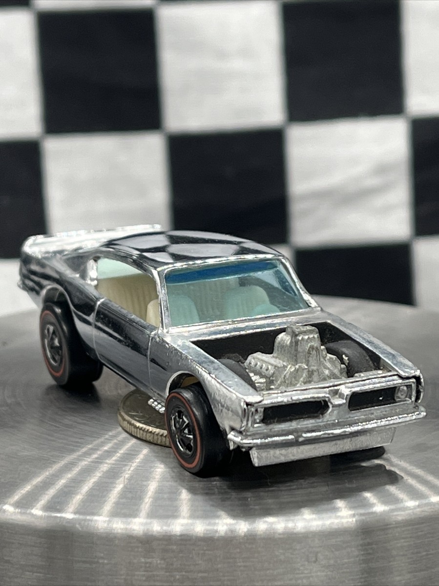 1970 Hot Wheels Redline KING KUDA HK Chrome Club Car White
