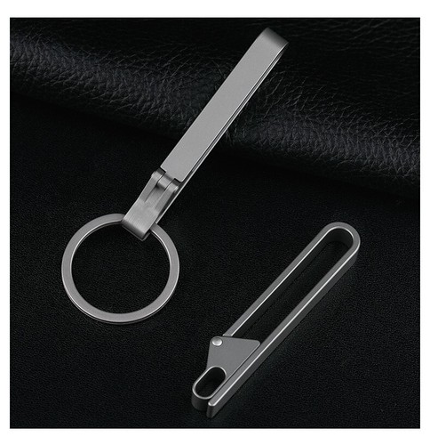 Titanium Alloy Belt Key Ring Quick Buckle Detach Waist Hanging Keychain EDC Tool - Picture 6 of 10