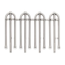 Edelstahl Brennerrohr-Set / Brennerset f&uuml;r 4-flammige Gas-Grill/-Br&auml;ter BRS4-XCR