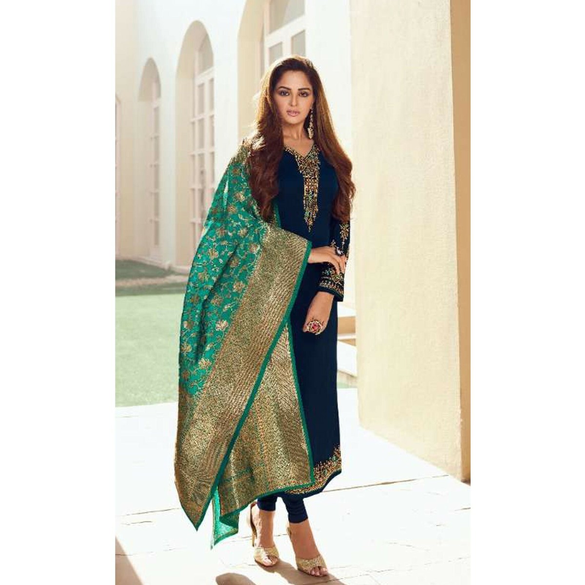 Party Wear Indian New Designer Shalwar Kameez Pant with Dupatta