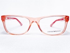 NEW Emporio Armani EA3001 5070 Mens Peach Rectangle Eyeglasses Frames 52/17 140