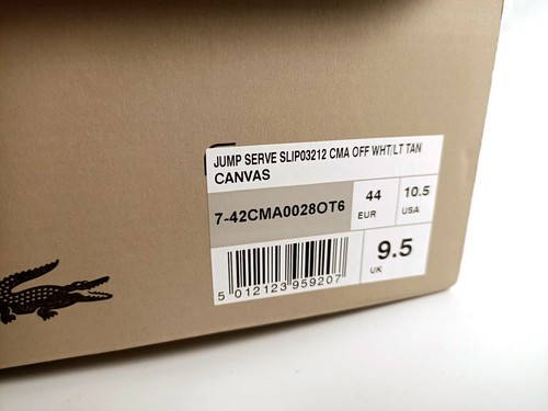 LACOSTE SCARPE UOMO TG. 44 JUMP SERVE CANVAS BIANCO PANNA - CASUAL DA GINNASTICA - Bild 4 von 7