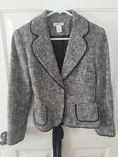 Harold's Black & White Women"s Tweed Blazer Size 6