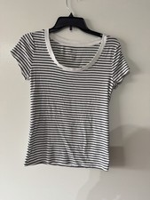 A New Day Womens Striped Short Sleeve Medium ...