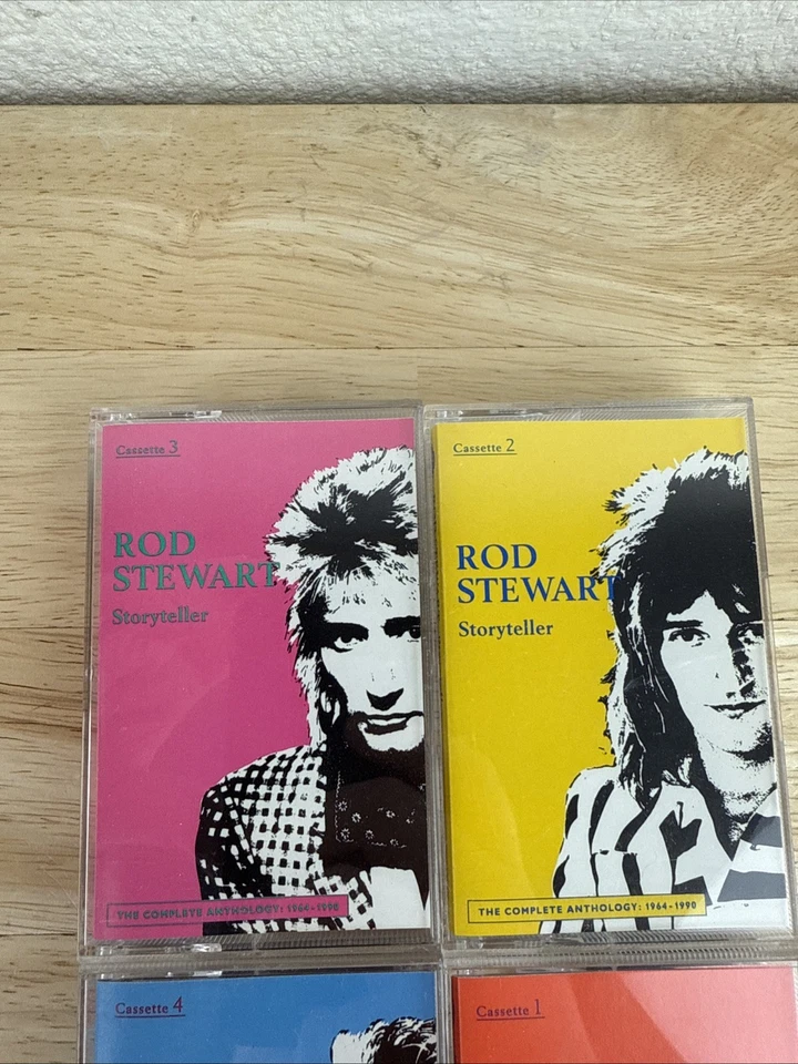 Rod Stewart Cassette Tape Lot STORYTELLER Complete Anthology 1964-1990 Set of 4 - Image 2 of 4