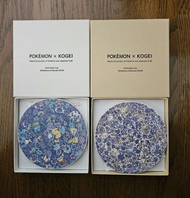 Pokemon x Kogei Craft Exhibition Coaster Set of 2 Mankasai Shinrabansho New FS