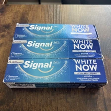 Signal White Now 75ml Tube Oral Dental Care Toothpaste Brand New Lot of 3