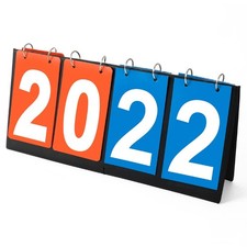 Portable Table Top Scoreboard Flipper, Multi Sports Score Flip Scoreboard Sco...