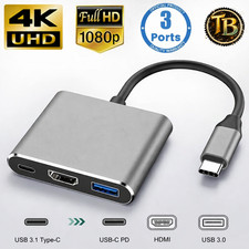 4K USB-C 3-in-1 Docking Station Hub with HDMI, PD Charging Adapter for MacBook,