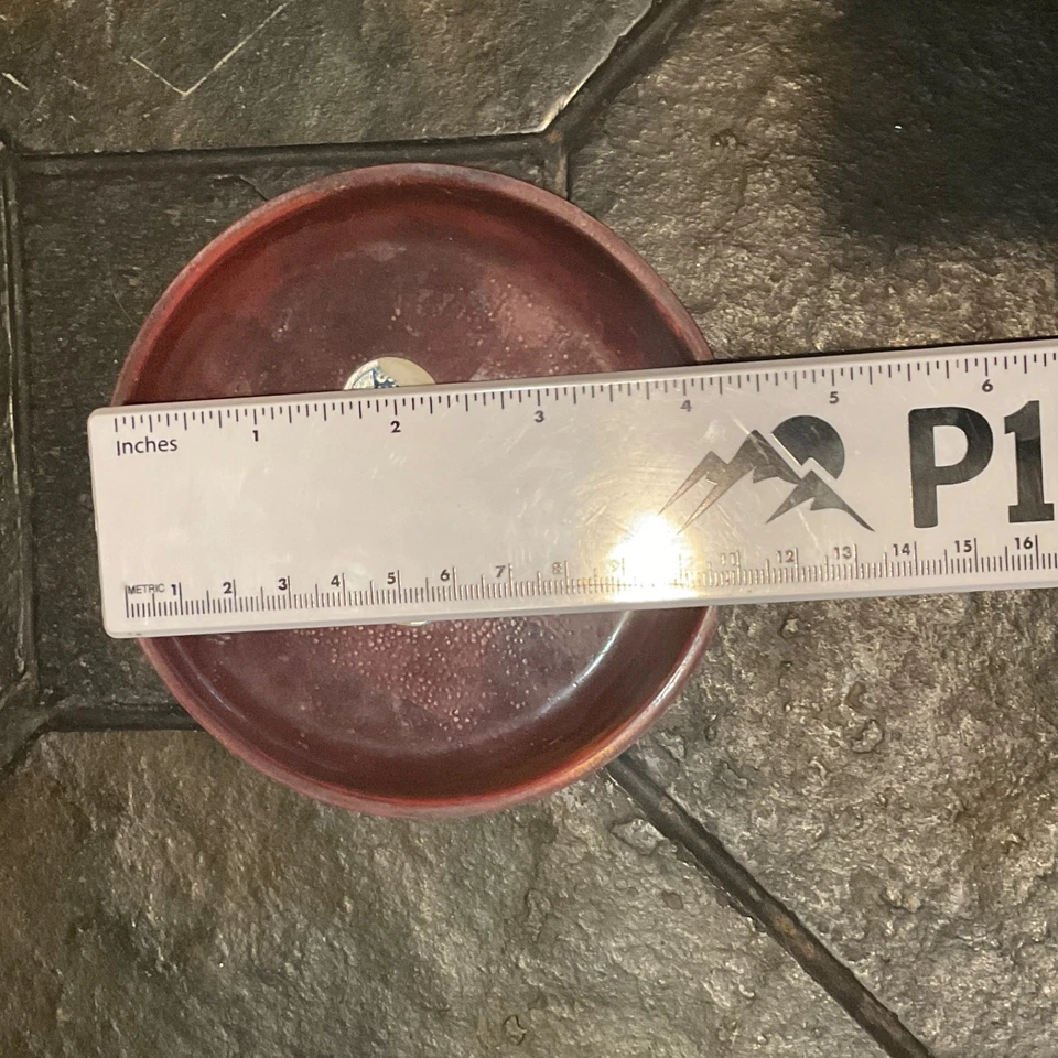 Esmalte “peça única” peixe em cobre por Compagnes Bronzes redondo 4x4” - Imagem 4 de 4