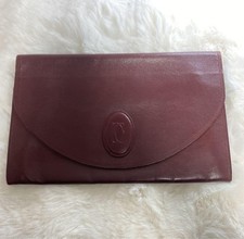 Cartier Clutch Bag Leather With Storage Guarantee Card