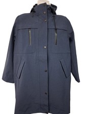 Masai Copenhagen Men's Coat Size M Blue Hooded Full Zip Long Jacket