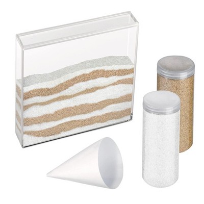 Lillian Rose Acrylic Unity Ceremony Set with 2 Colored Sand Containers, Clear