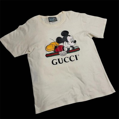 Gucci Disney Mickey Mouse Graphic White T Shirt Men L Italy Auth