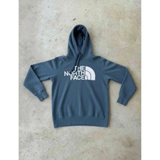 The North Face Women's Logo Pullover Hoodie Blue XS Kangaroo Pocket Sweatshirt