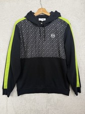 Sergio Tacchini Logo Replica Fleece Men s Lg Hoodie Athletic Athleisure Wear