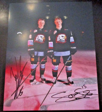 FINN SPEHAR & SAM SPEHAR DUAL SIGNED 8X10 MATTE PHOTO PORTLAND WINTERHAWKS (A)