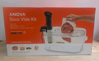 Anova Sous Vide Kit AN400 Precision Cooker Nano + 12L Container Lid Rack Clamp