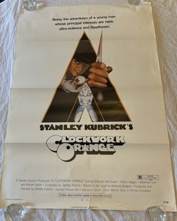 Clockwork Orange Original One 1 Sheet 27"x41" Poster 1971 Vintage Kubrick Movie