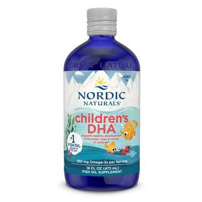 Nordic Naturals Children's DHA Liquid - Strawberry Flavored Kids Fish Oil, 16 Oz