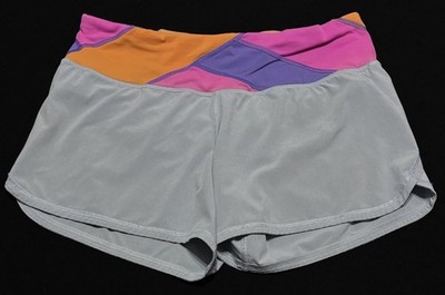 Lululemon Women s Shorts Colorful Quilt Speed Up Mid Rise Lined Multicolor Sz 8