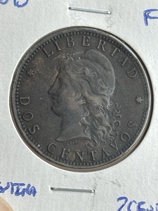 1893 Argentina dos(2) centavos!